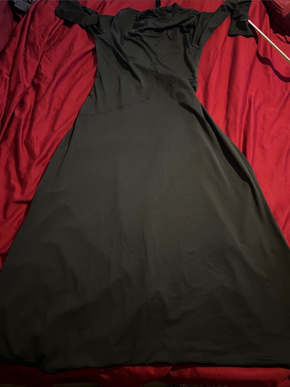 SHEIN Black Maxi Dress with Flowing Skirt